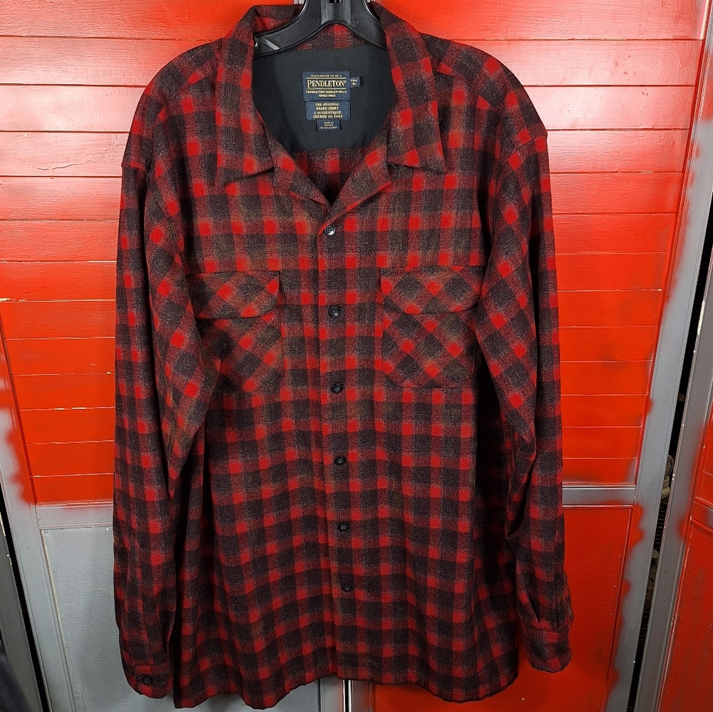 Pendleton mens board shirt wool flannel Shirt size XL